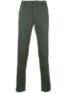 Dondup Plain Chinos, Men's, Size: 32, Green, Cotton/spandex/elastane
