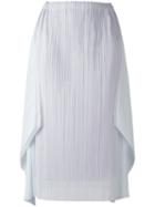 Pleated Midi Skirt - Women - Polyester - 3, Grey, Polyester, Pleats Please By Issey Miyake
