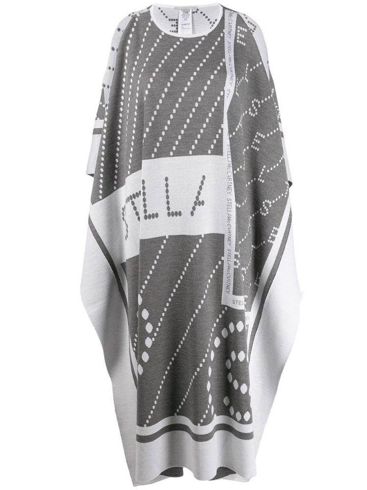Stella Mccartney Logo Print Cape - Grey