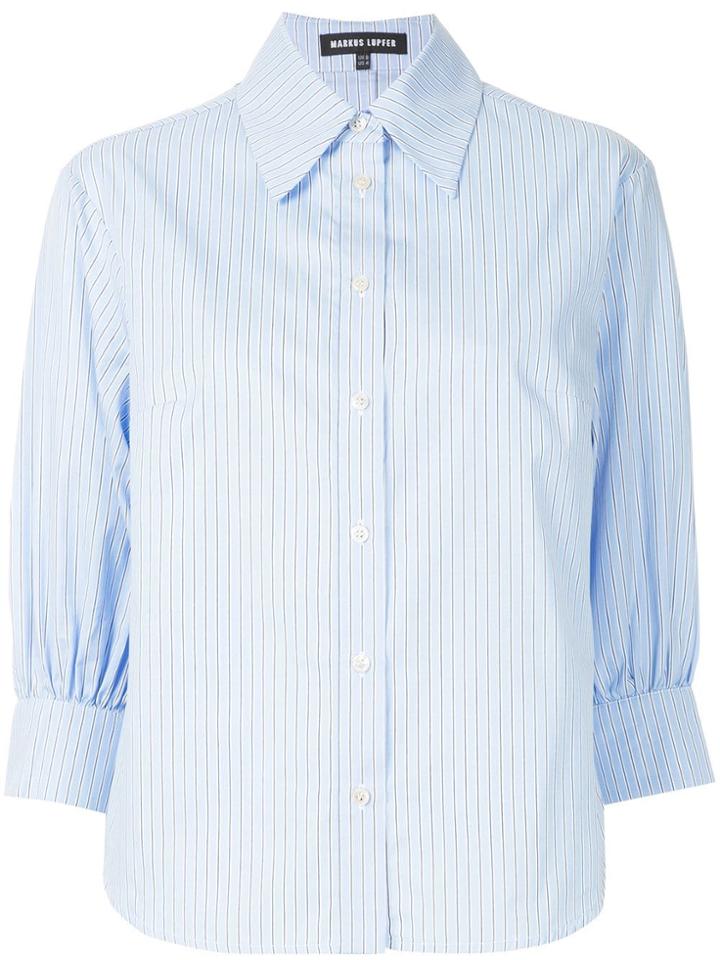 Markus Lupfer Striped Boxy Shirt - Blue