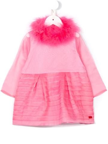 Rykiel Enfant Fluffy Collar Dress, Girl's, Size: 8 Yrs, Pink/purple