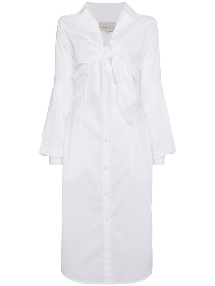 Johanna Ortiz Coyotero Long Sleeve Shirt Dress - White