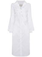 Johanna Ortiz Coyotero Long Sleeve Shirt Dress - White