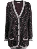 Marco De Vincenzo Metallic-thread Knit Cardigan - Black