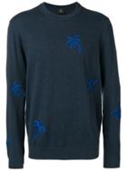 Ps Paul Smith Embroidered Sweatshirt - Blue