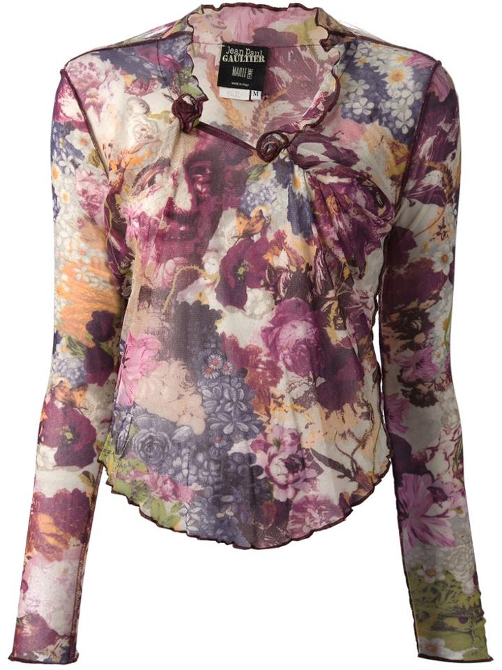 Jean Paul Gaultier Vintage Floral Print Skirt Suit - Multicolour