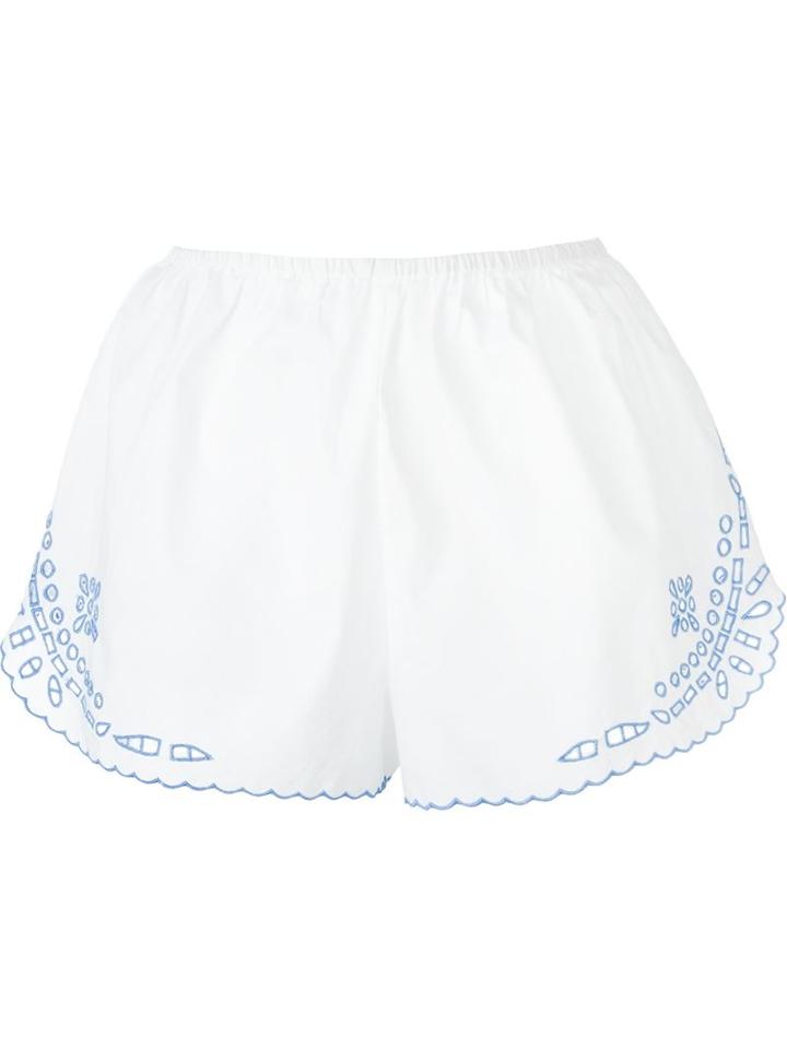 Forte Forte Eyelet Contrast Trim Shorts
