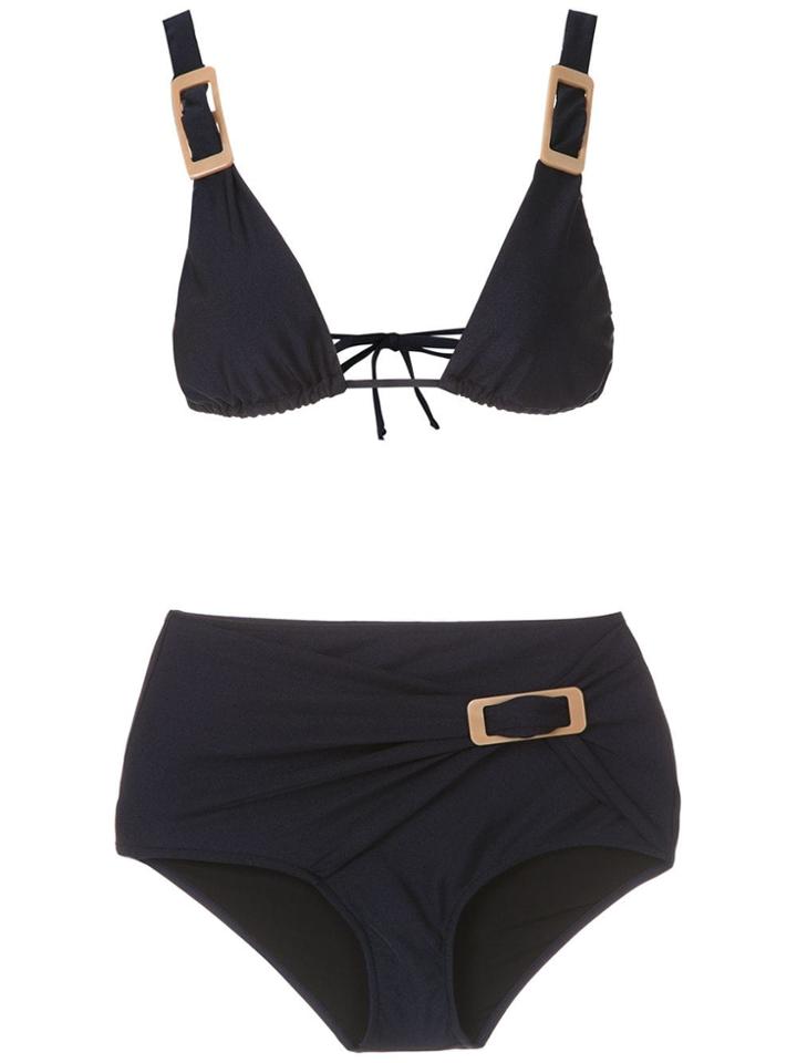 Adriana Degreas Buckle Detail Bikini Set - Blue