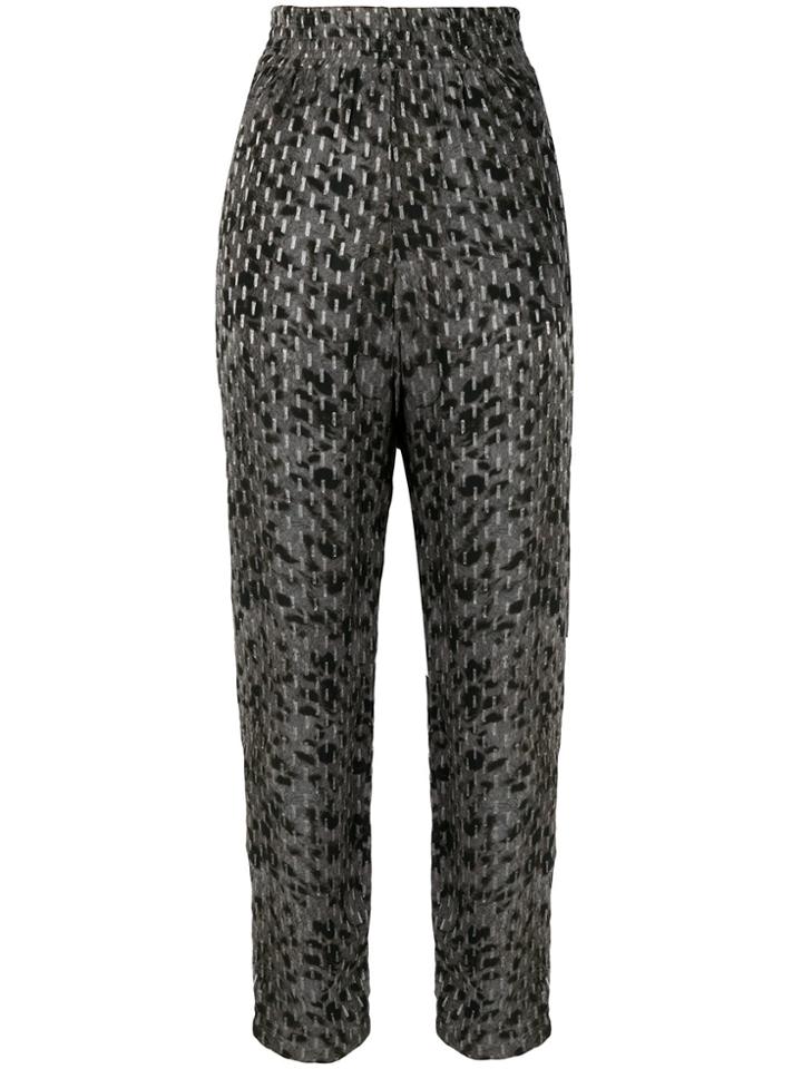 Iro Printed High Rise Trousers - Grey