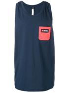 Diesel Front Pocket Vest Top - Blue