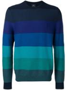 Ps Paul Smith Striped Crewneck Sweater - Blue
