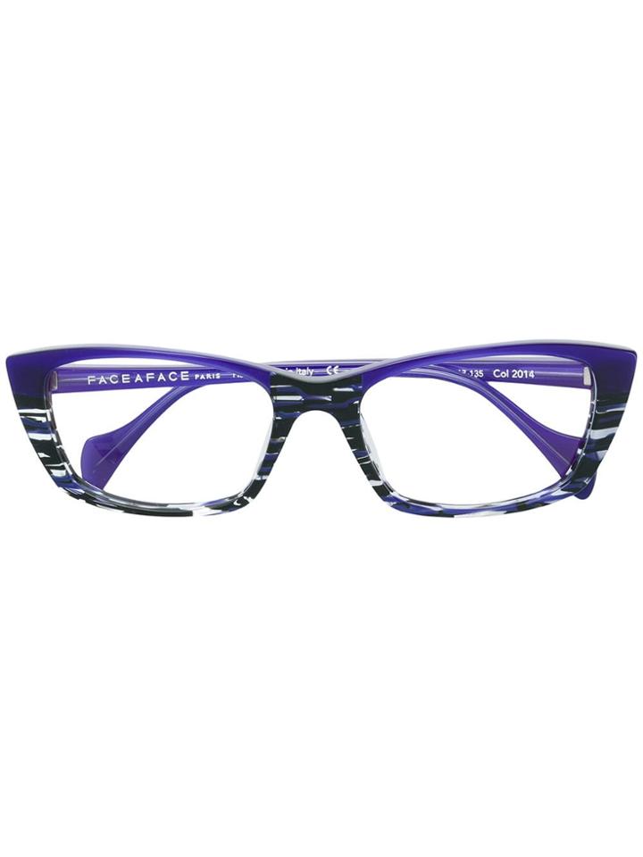 Face À Face Low Cat-eye Glasses - Pink & Purple