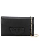 Tory Burch Envelope Logo Clutch - Black