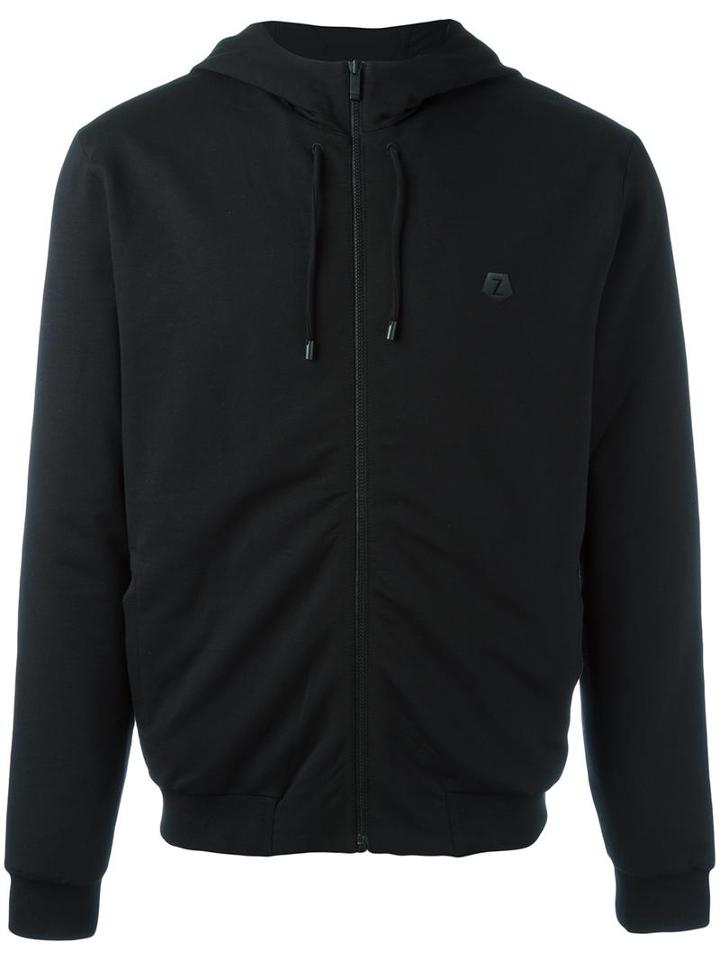 Z Zegna Padded Hooded Jacket, Men's, Size: Medium, Black, Cotton/polyamide/polyester/spandex/elastane