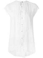 Pas De Calais Ruffled Front Blouse - White