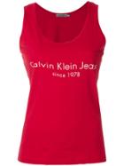 Calvin Klein Jeans Logo Tank Top - Red