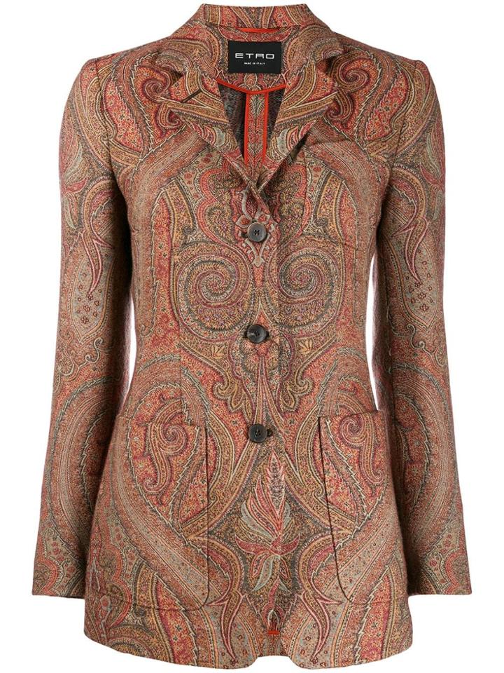 Etro Paisley Blazer - Orange