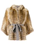 Liska Hooded Cropped Jacket - Nude & Neutrals