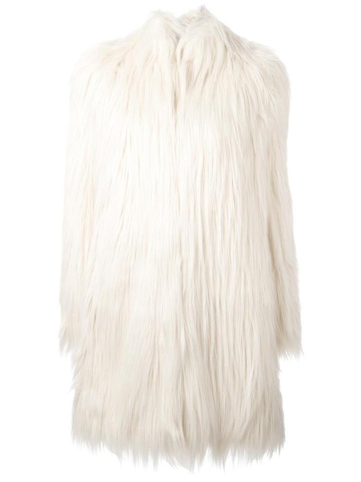 Giamba Faux Fur Coat, Women's, Size: 40, Nude/neutrals, Polyamide/polyester/cupro