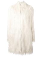 Giamba Faux Fur Coat, Women's, Size: 40, Nude/neutrals, Polyamide/polyester/cupro