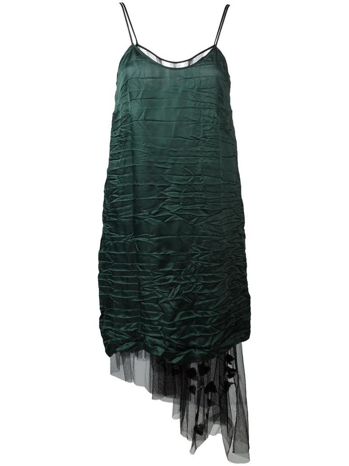 No21 Beaded Fan Tulle Dress, Women's, Size: 40, Green, Polyamide/viscose