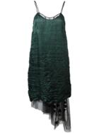 No21 Beaded Fan Tulle Dress, Women's, Size: 40, Green, Polyamide/viscose