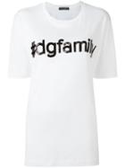 Dolce & Gabbana - #dgfamily T-shirt - Women - Cotton/polyester - 44, White, Cotton/polyester
