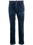 Dsquared2 Panelled Cropped Jeans - Blue