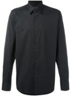 Prada Classic Shirt, Men's, Size: 43, Black, Cotton/polyamide/spandex/elastane
