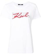 Karl Lagerfeld Double Logo T-shirt - White