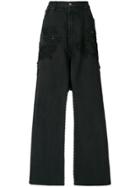 Almaz Embellished Lace Trousers - Black
