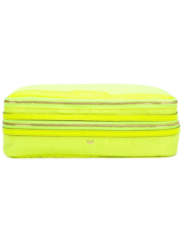 Anya Hindmarch Zipped Make-up Bag - Yellow & Orange