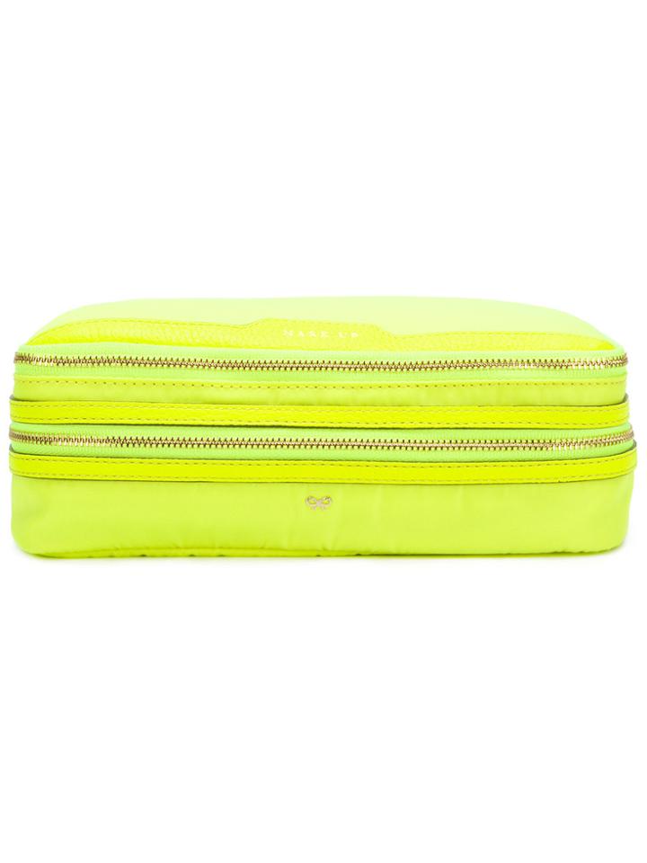 Anya Hindmarch Zipped Make-up Bag - Yellow & Orange