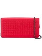 Bottega Veneta Interlaced Shoulder Bag, Women's, Red, Leather
