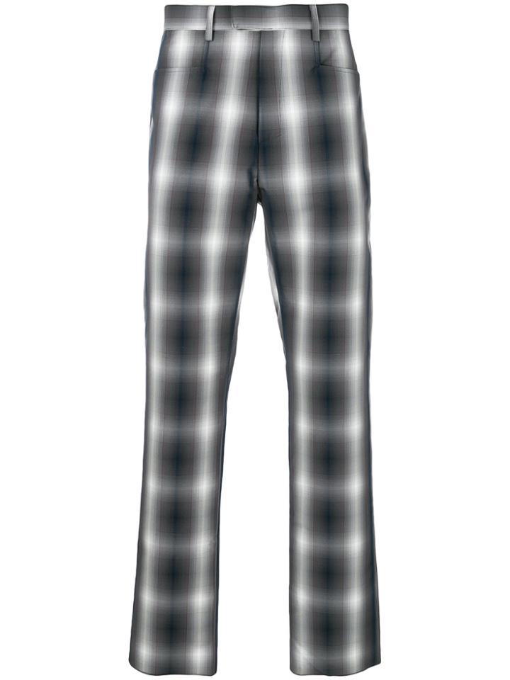 Delada Tailored Check Trousers - Grey