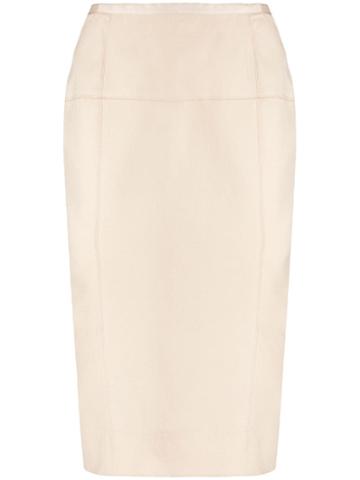 Nina Ricci Pre-owned Reverse Seam Skirt - Neutrals