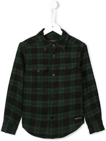 Finger In The Nose 'dao' Checked Shirt, Boy's, Size: 6 Yrs, Green