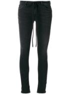 Off-white Embroidered Cherry Jeans - Black