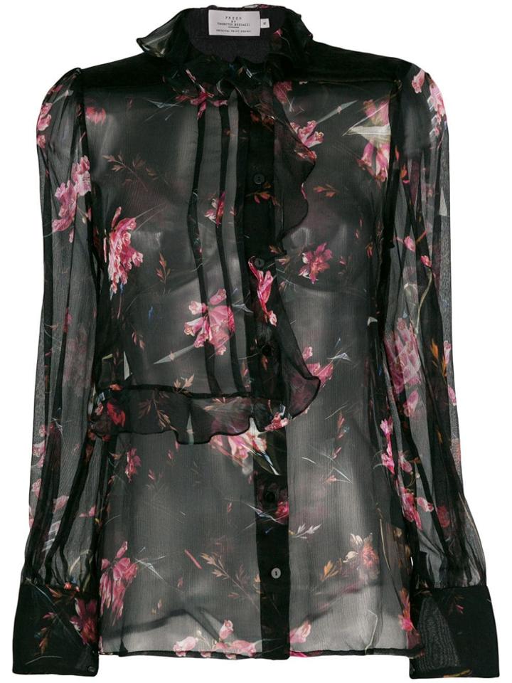 Preen By Thornton Bregazzi Elva Floral Printed Blouse - Black
