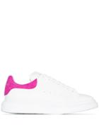 Alexander Mcqueen White And Pink Oversized Leather Sneakers