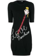 Love Moschino - Knitted Dress - Women - Polyamide/viscose/cashmere/virgin Wool - 38, Black, Polyamide/viscose/cashmere/virgin Wool