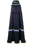 Mira Mikati Tie Shoulder Maxi Dress - Blue