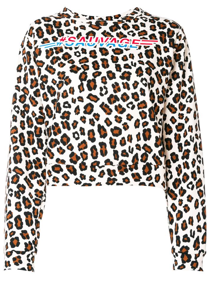 Pinko Sauvage Leopard Print Sweatshirt - Nude & Neutrals