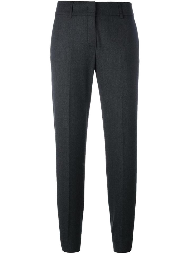 Piazza Sempione Cropped Trousers, Women's, Size: 40, Grey, Polyamide/spandex/elastane/virgin Wool