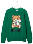 Moschino Kids Teen Teddy Logo Sweatshirt - Green