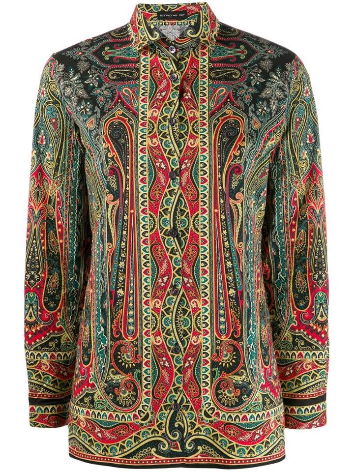 Etro Paisley Embroidered Shirt - Black