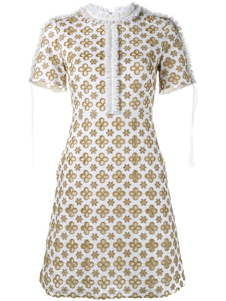 Huishan Zhang 'eve' Mini Dress, Women's, Size: 12, White, Silk/cotton/nylon/polyester