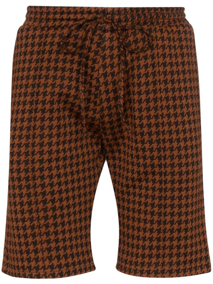 Prévu Giovinco Houndstooth Bermuda Shorts - Black