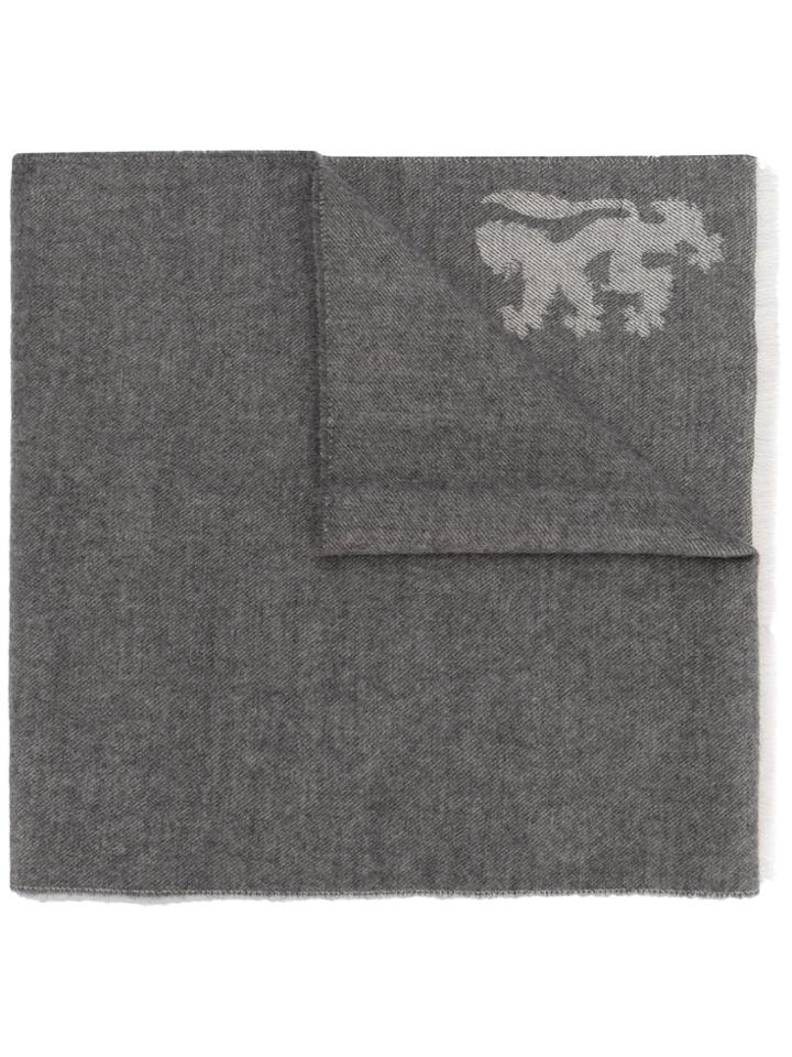 Pringle Of Scotland Lion Scarf - Grey