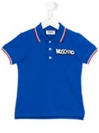 Moschino Kids Embroidered Logo Polo Shirt, Boy's, Size: 6 Yrs, Blue